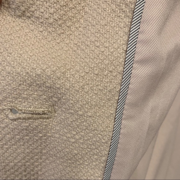 ANN TAYLOR • Lovely Lady Beige 3/4 Sleeve Petite Mini Blazer - Picture 10 of 13